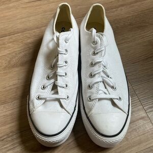 White Platform Converse